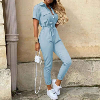 ANGELIQUE - Einfacher Sommer-Jumpsuit