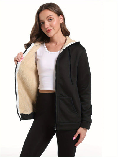 Madison | Plüsch Warmer Hoodie aus Samt für Herbst und Winter