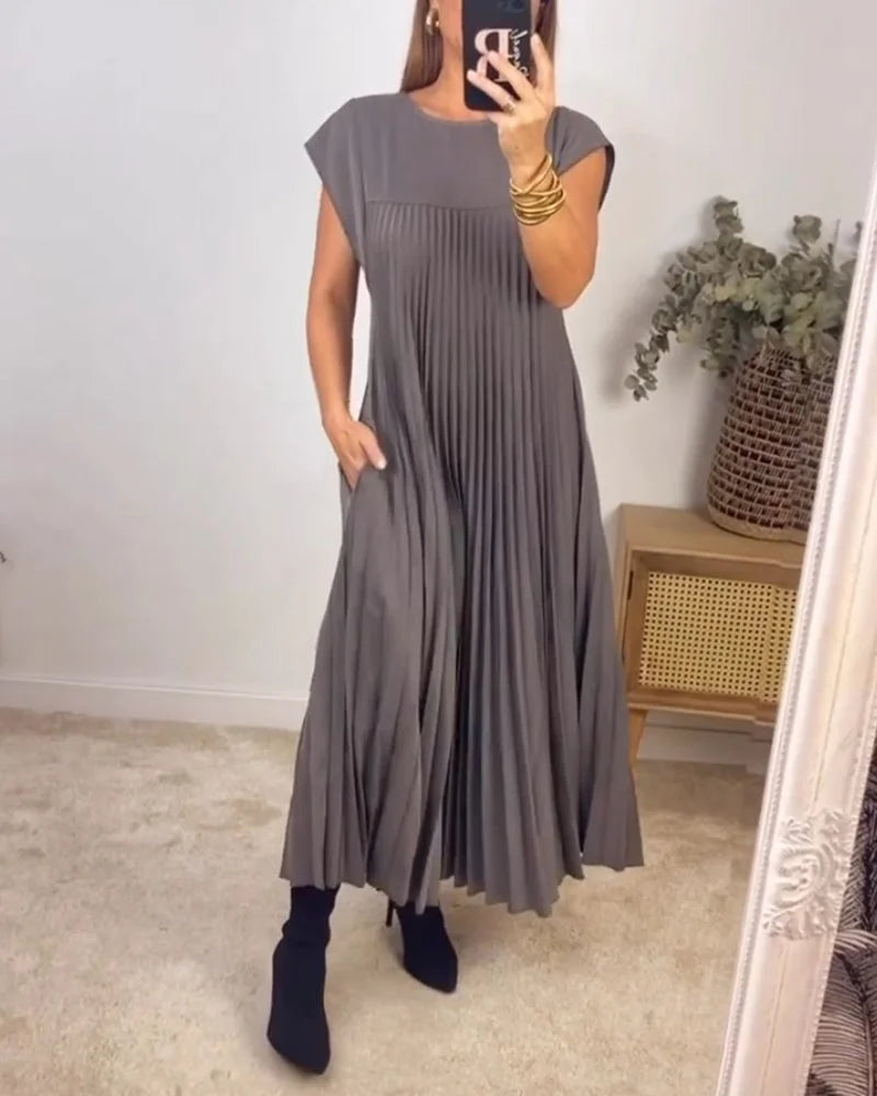 Mocarra | Boho Falten Maxi Ohne Ärmel