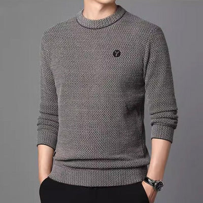 Mocarra | Grauer Strickpullover für Männer