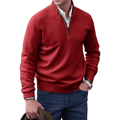 Mocarra | Eleganter Kaschmir-Gefühl Pullover mit Reißverschluss