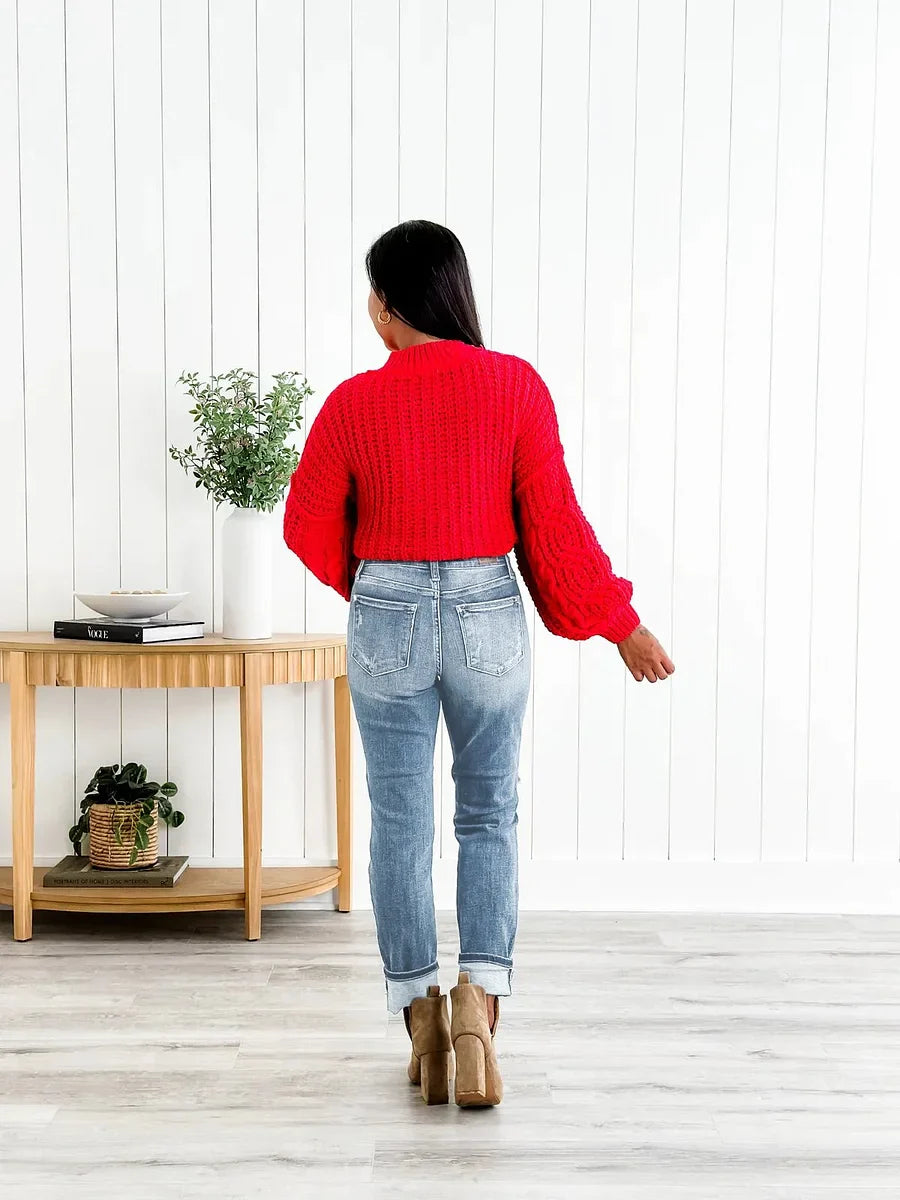 Mocarra | Zerrissene Boyfriend Jeans mit Bündchen