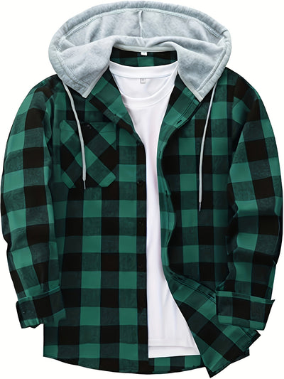 Florian | Kariertes Hoodie-Hemd