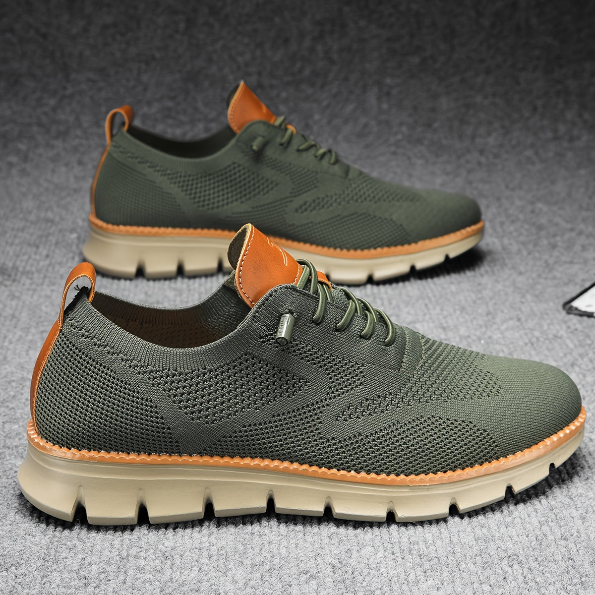 Harris - Karamellfarbene Strick-Sneaker für Herren