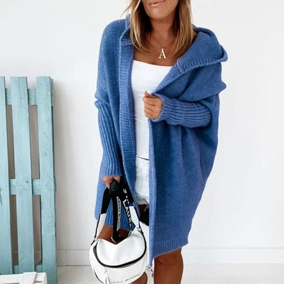 Mocarra | Mittellange Kapuzenstrickjacke für Frauen
