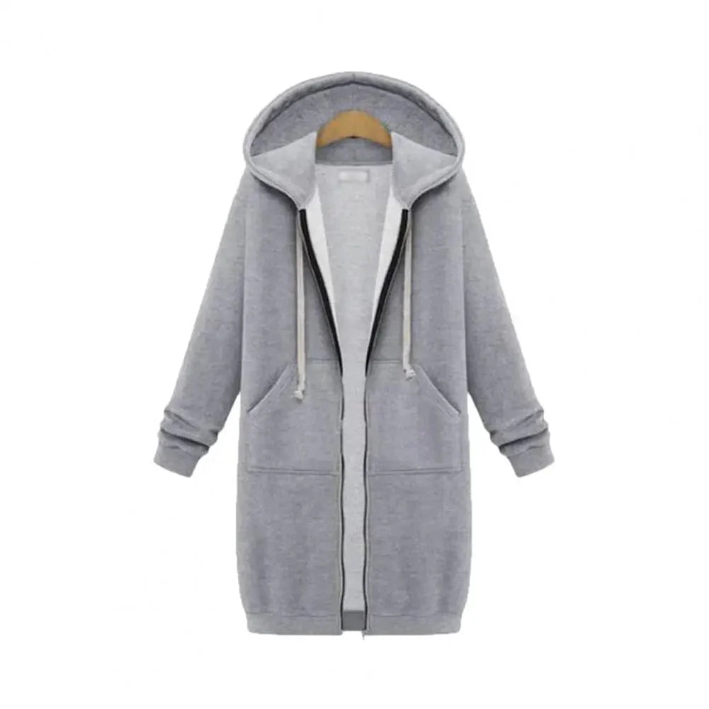 CHERI - Einfarbiger Langarm-Hoodie für Frauen