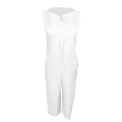 CHIN - Elegante ärmellose Latzhose mit V-Ausschnitt
