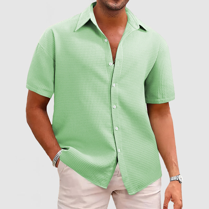 Landon - Elegantes & Komfortables Herren Hemd im Waffel-Strickmuster