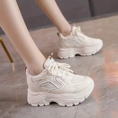 Mocarra | Weiße Klobige Plateau-Sneakers