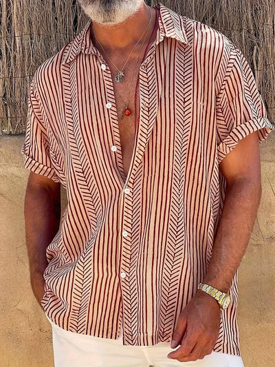 Atlas - Herren Herringbone Casual Hemd