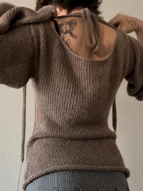 Mocarra | Retro Pullover mit Krawatte