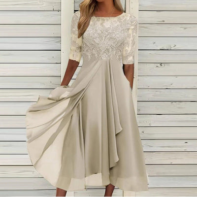 Margherita | Elegantes Spitzenkleid mit Bauchabdeckung