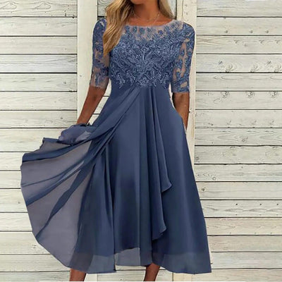 Margherita | Elegantes Spitzenkleid mit Bauchabdeckung