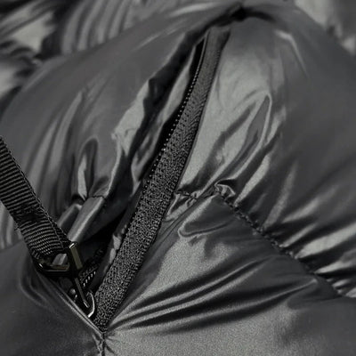 Mocarra | Schwarze Long Puffer-Daunenjacke für Frauen