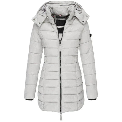 Mocarra | Lange Daunenjacke mit Kapuze für Frauen