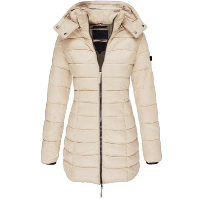 Mocarra | Lange Daunenjacke mit Kapuze für Frauen