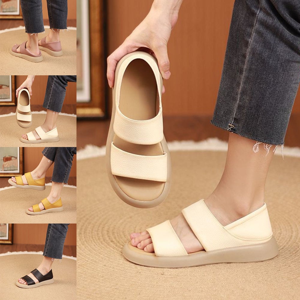 Mocarra | Neue Ledersandalen mit Dicker Sohle