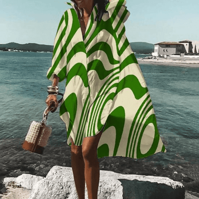 Mocarra | Stylish Einzigartiger Druck Knielanges Kleid