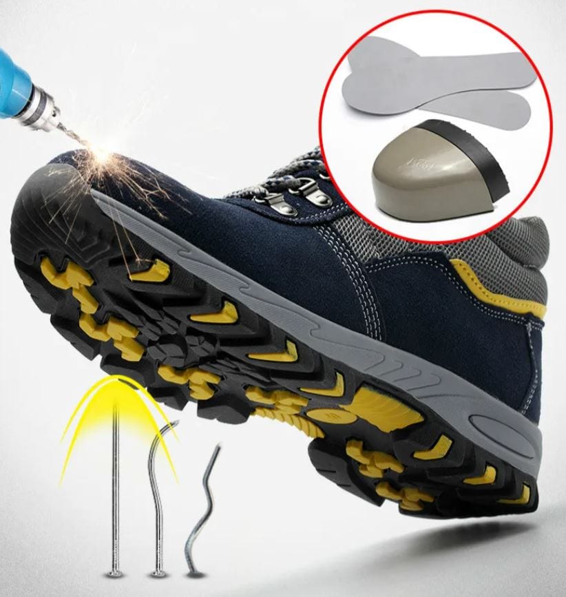 EMERHARD- Lederstiefel mit Stahlkappe und Eisen-Schutz