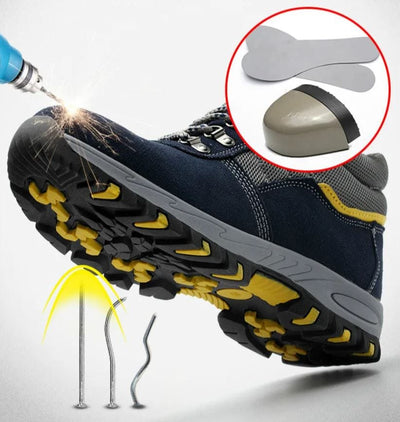 EMERHARD- Lederstiefel mit Stahlkappe und Eisen-Schutz