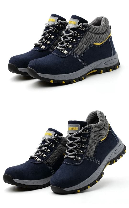 EMERHARD- Lederstiefel mit Stahlkappe und Eisen-Schutz