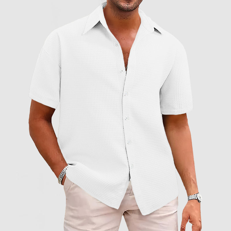 Landon - Elegantes & Komfortables Herren Hemd im Waffel-Strickmuster