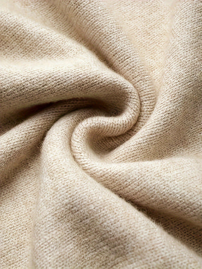 Amelia | Colorblock Rollkragenpullover in Apricot