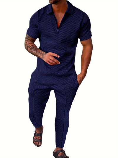 Anton - Schwarzes Set aus Oberteil und Hose