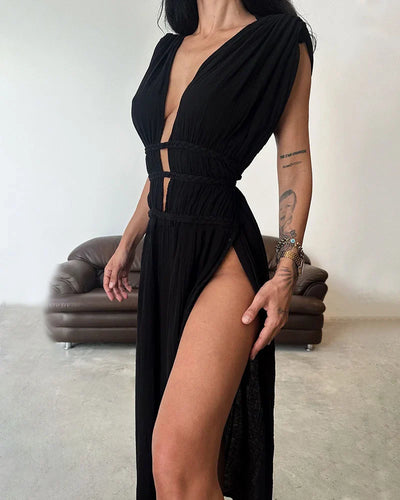 Mocarra | Schickes Geschlitztes Flechtkleid