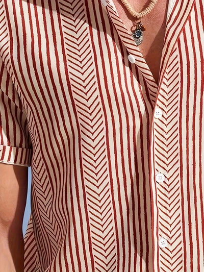 Atlas - Herren Herringbone Casual Hemd