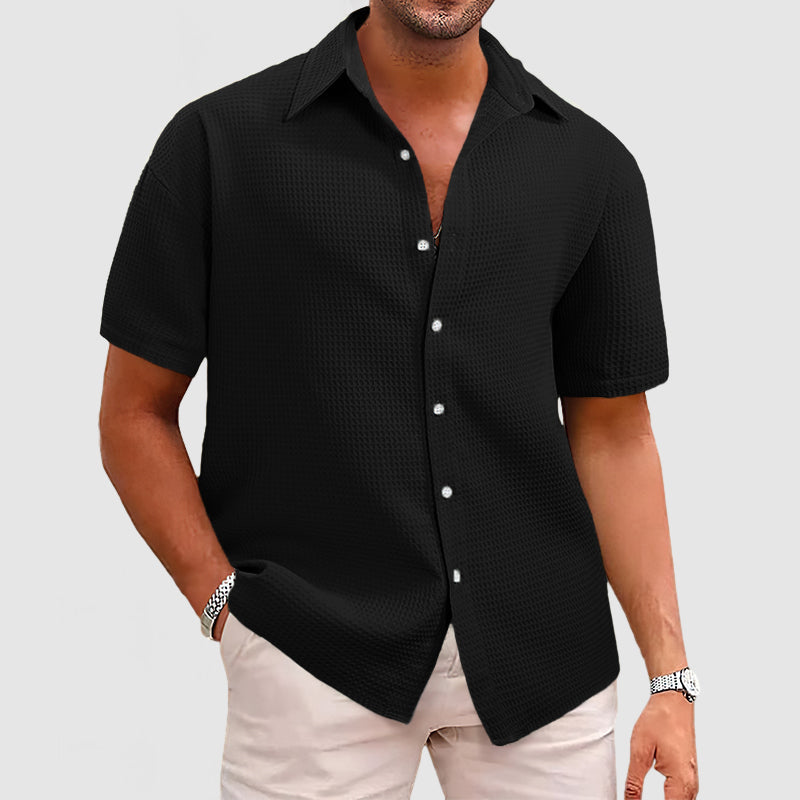 Landon - Elegantes & Komfortables Herren Hemd im Waffel-Strickmuster