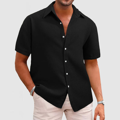 Landon - Elegantes & Komfortables Herren Hemd im Waffel-Strickmuster