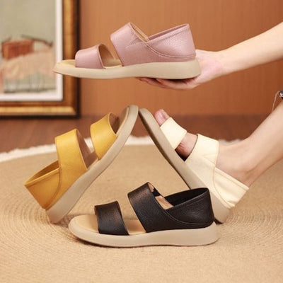 Mocarra | Neue Ledersandalen mit Dicker Sohle