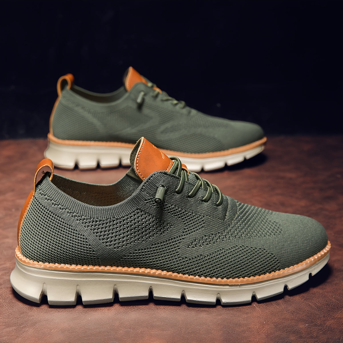 Harris - Karamellfarbene Strick-Sneaker für Herren