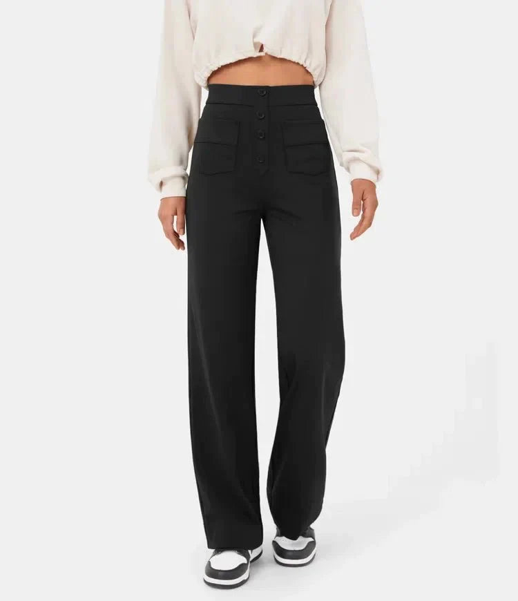 Mocarra | Geknöpfte Hose mit hoher Taille