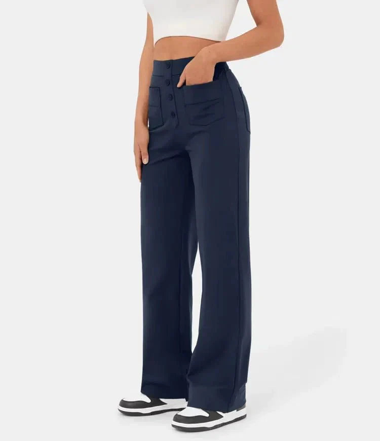 Mocarra | Geknöpfte Hose mit hoher Taille