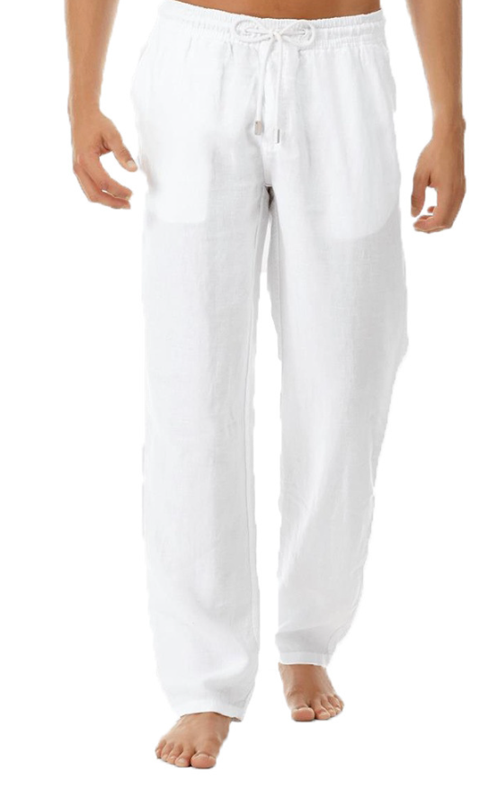 Zack - Weiße Freizeit-Leinenhose für Herren