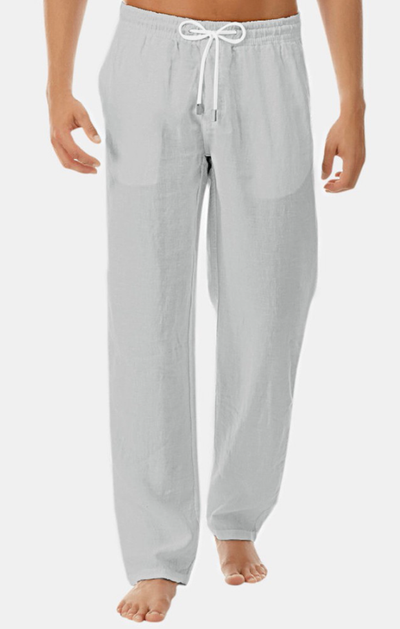 Zack - Weiße Freizeit-Leinenhose für Herren