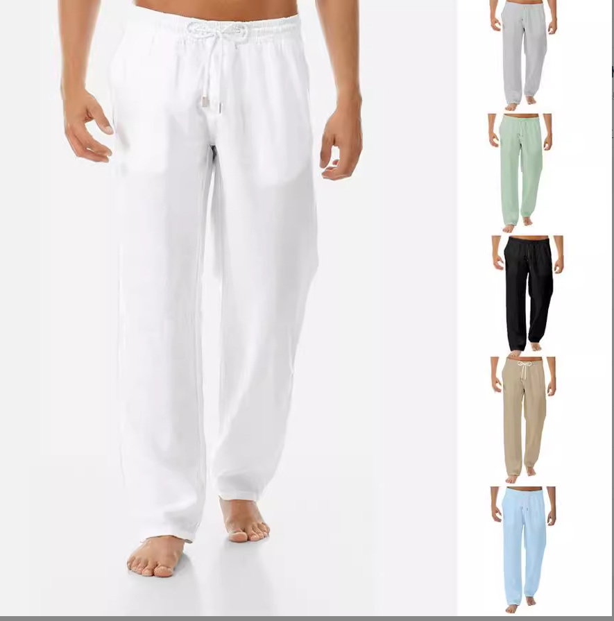 Zack - Weiße Freizeit-Leinenhose für Herren