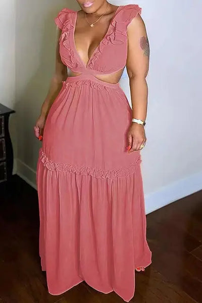 Mocarra | Glamouröses Sommerkleid in V-Form