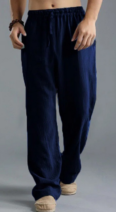 Arlo - Schwarze Leinenhose für Herren