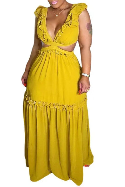 Mocarra | Glamouröses Sommerkleid in V-Form