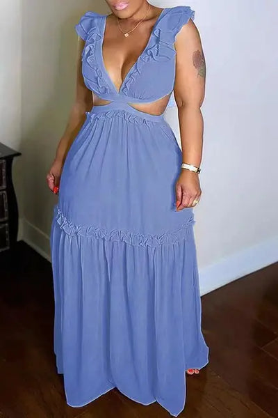 Mocarra | Glamouröses Sommerkleid in V-Form