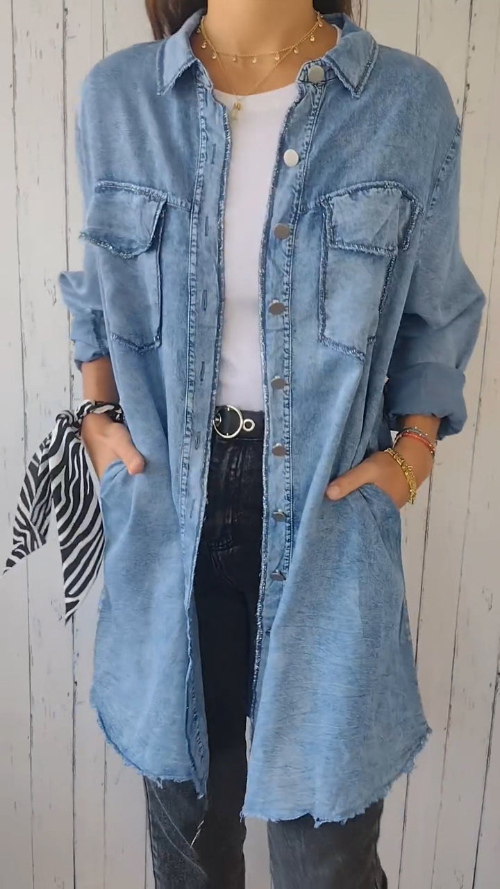 Mocarra | Denim Langarmhemd