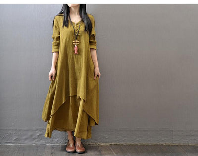 BELINDA - Knopfverschluss-Solid-Kleid