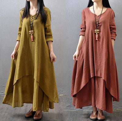 BELINDA - Knopfverschluss-Solid-Kleid