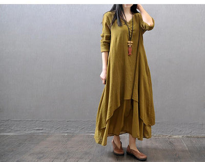 BELINDA - Knopfverschluss-Solid-Kleid