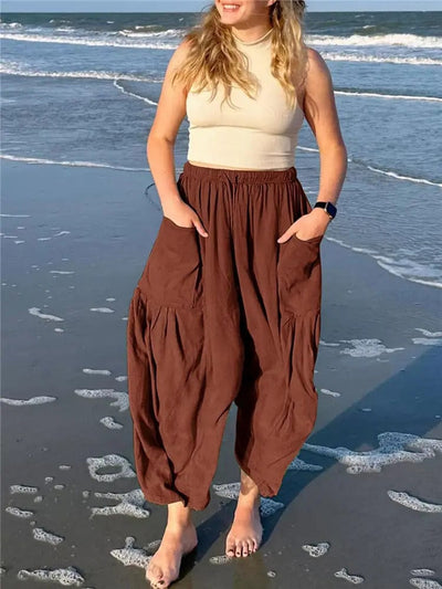 JUSTMINE - Vintage Hose mit weitem Bein