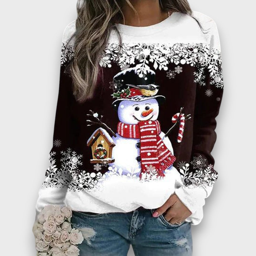 Mailena – Weihnachtspullover mit Schneemann