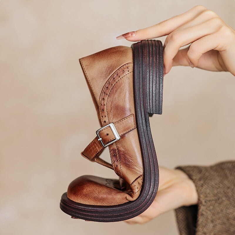 VELDA | Elegante Mary Janes aus Leder